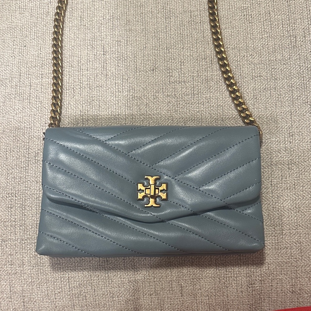 Tory Burch Blue Quilted Crossbody Bag